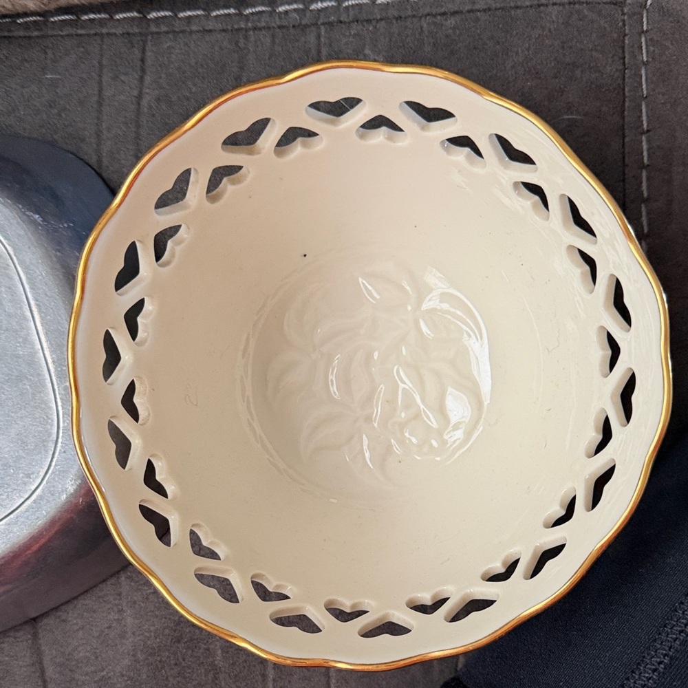 Lenox Ivory Bowl with Gold Accent